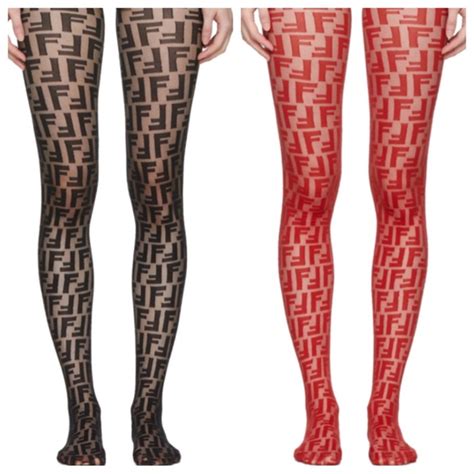 fendi logo tights replica|fendi monogram stockings.